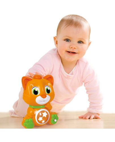 Детска играчка Clementoni Baby - Коте с въртящи очи, звук и светлина - 3