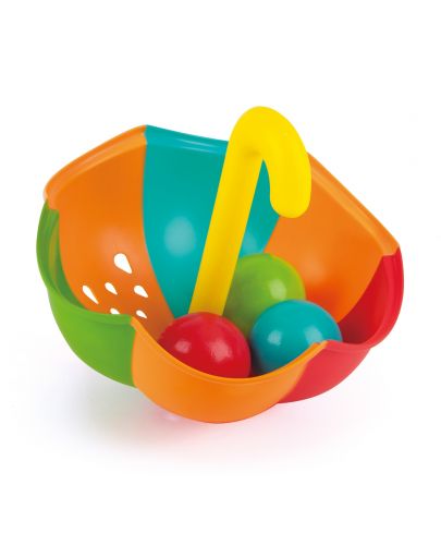Играчка за баня Hape - Разноцветен чадър с топки - 1