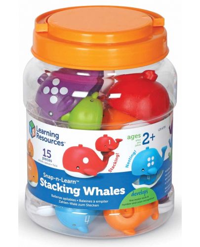 Детска логическа игра Learning Resources - Забавните китове - 1