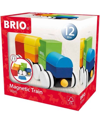 Сглобяема играчка Brio - Влакче с магнити, 11 части - 1