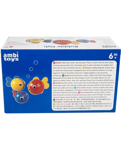Играчка за баня Ambi Toys - Рибки за балончета Bubble Fish - 6