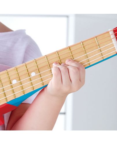 Детски музикален инструмент Hape - Китара Синя лагуна, от дърво - 2