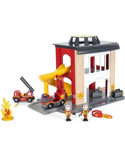 Комлект Brio World - Пожарна станция с аксесоари, 12 части - 3
