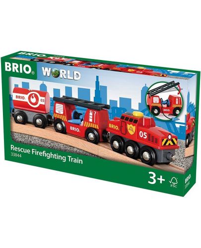Играчка Brio World - Пожарно влакче - 1
