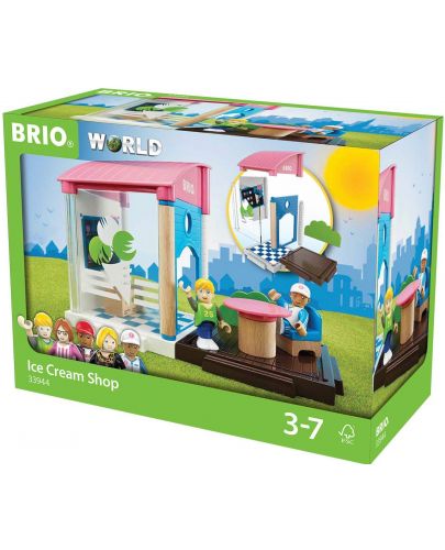 Сглобяема играчка Brio World - Магазин за сладолед, 13 части - 1