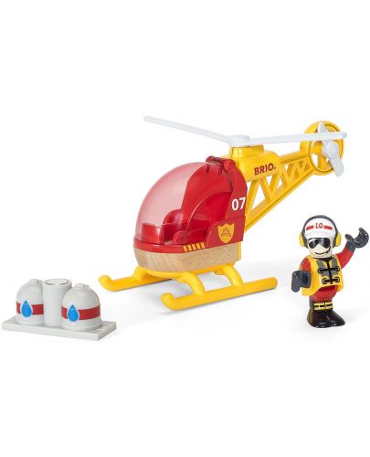 Играчка Brio World - Пожарен хеликоптер - 3