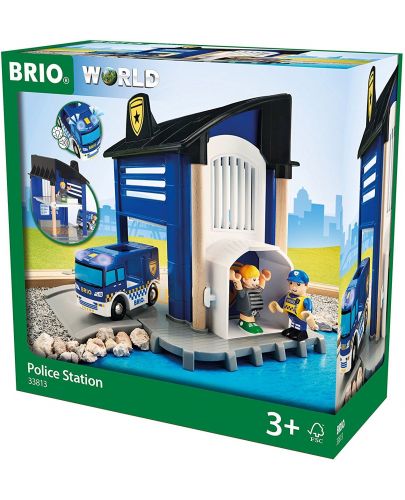 Сглобяема играчка Brio World - Полицейски участък, 6 части - 1