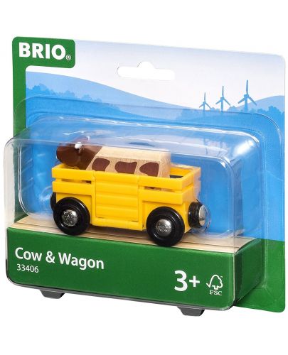 ЖП аксесоар Brio - Товарно вагонче с крава - 1