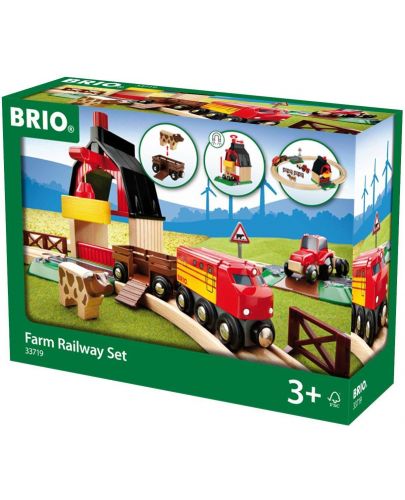 Комплект Brio - Влак с релси и аксесоари, Ферма, 20 части - 1