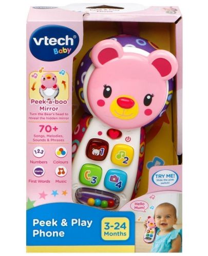 Детска играчка Vtech - Телефон розово меченце - 1