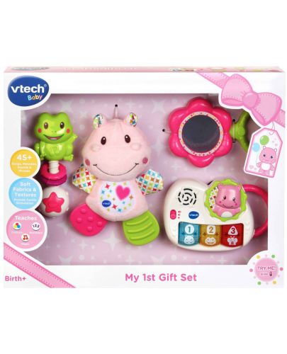 Подаръчен комплект играчки за бебе Vtech - Розов - 1