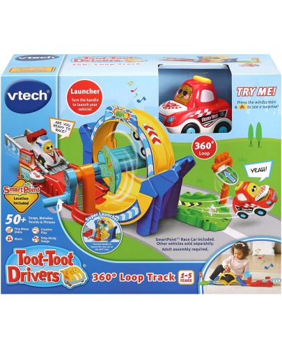 Игрален комплект Vtech Toot-Toot Drivers - Състезателна писта с лупинг - 3