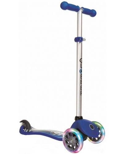 Тротинетка Globber Primo Fantasy със светещи колела - Състезателен принт и син цвят - 1