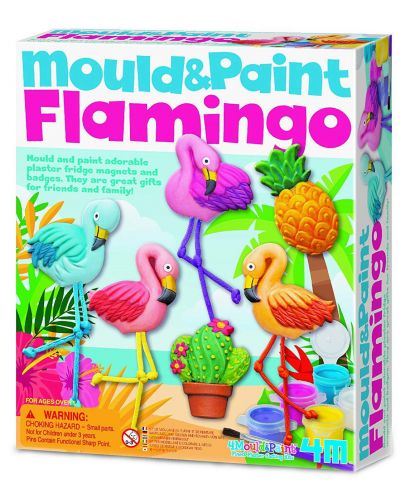 Творчески комплект 4M Mould And Paint - Оформи и оцвети,  Фламинго - 1