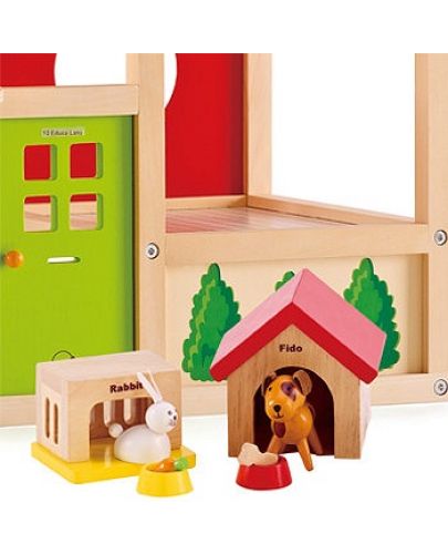 Комплект дървени мини мебели Hape - Къщички за домашни любимци - 3