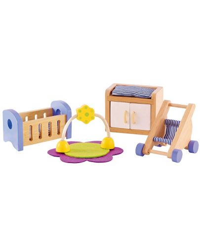 Комплект дървени мини мебели Hape - Обзавеждане за бебешка стая - 3