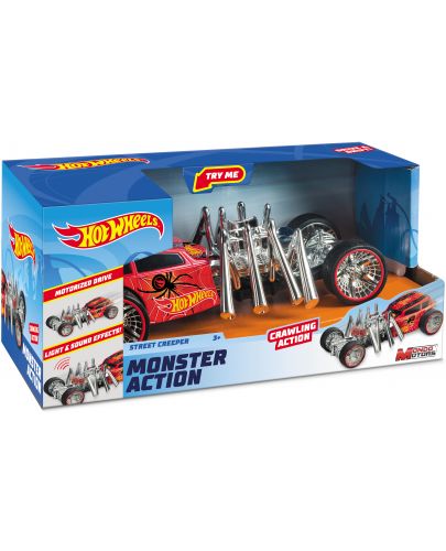 Количка-паяк Mondo Motors Hot Wheels - Street Creeper, със звук и светлина - 2