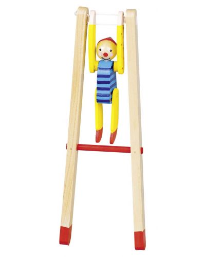 Дървена игра Goki - Клоун на стълба - 1