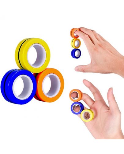 Магнитни пръстени за трикове Johntoy - 3 броя, разноцветни - 2