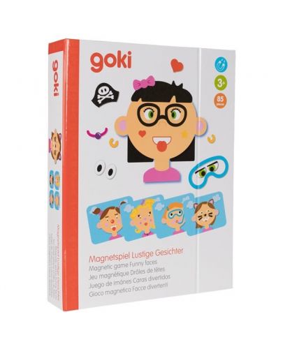 Магнитна игра Goki - Смешни лица на момичета - 5
