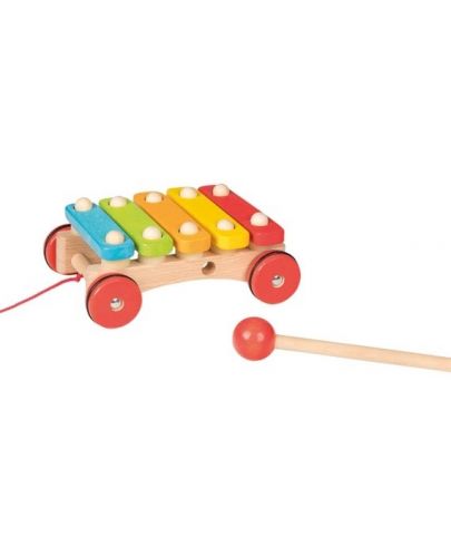 Детски музикален инструмент Goki - Ксилофон, с колела - 2