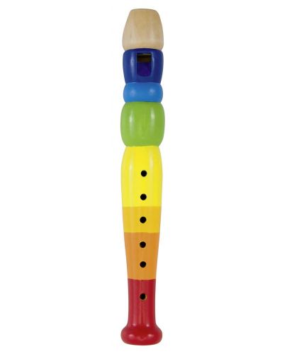 Детски музикален инструмент Goki - Флейта, цветна - 1