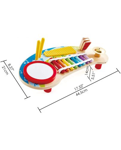 Детска музикална маса Hape - 5 музикални инструмента, от дърво - 6