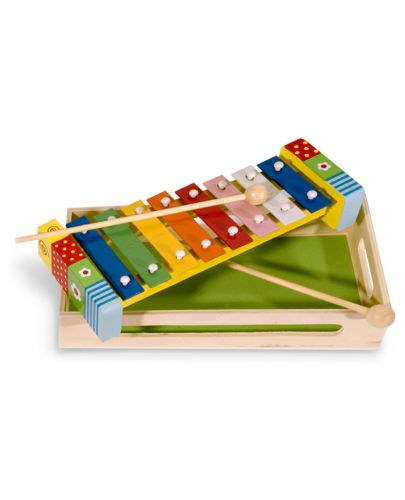 Дървена музикална играчка Pino - Ксилофон Цвете, в кутия - 1
