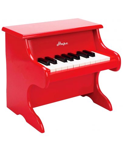 Детски музикален инструмент Hape - Пиано, червено, от дърво - 1