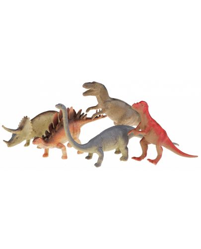 Комплект фигурки Toi Toys Animal World - Deluxe, Динозаври, 5 броя - 1