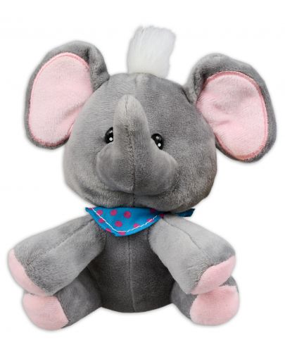 Плюшена играчка Morgenroth Plusch - Диви животни, слонче, 12 cm - 1
