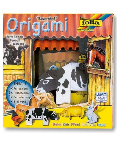 Творчески комплект за оригами Folia - Животински свят, ферма - 1