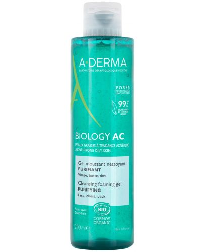 A-Derma Biology AC Пенещ се гел, 200 ml - 1