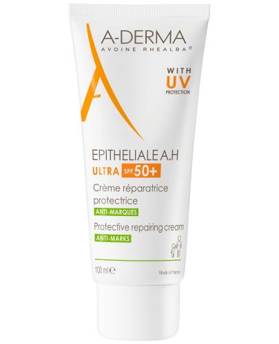 A-Derma Epitheliale A.H. Защитаващ възстановяващ крем с UV Ultra, SPF 50+, 100 ml - 1