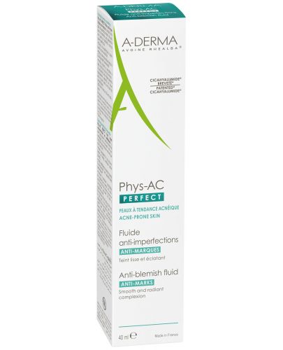 A-Derma Phys-AC Флуид срещу несъвършенства за лице, 40 ml - 3