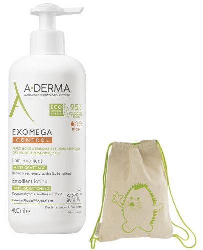 A-Derma Exomega Control Емолиентно мляко против разчесване, 400 ml - 1
