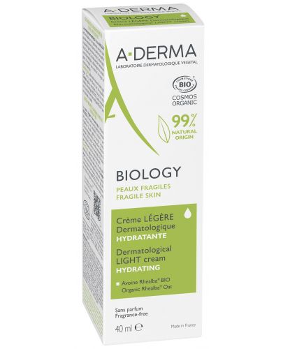 A-Derma Biology Дерматологичен хидратиращ лек крем, 40 ml - 3
