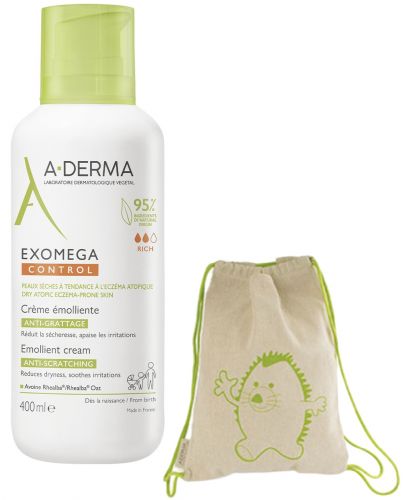 A-Derma Exomega Control Емолиентен крем против разчесване, 400 ml - 1