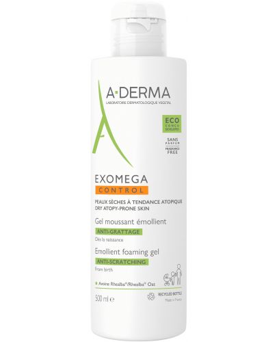 A-Derma Exomega Control Емолиентен пенещ се гел, 500 ml - 1