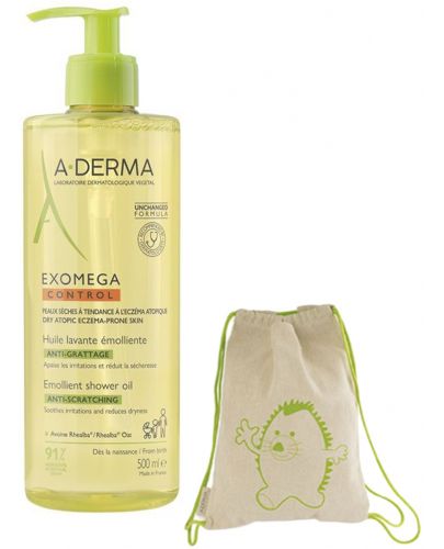A-Derma Exomega Control Емолиентно душ олио срещу разчесване, 500 ml - 1
