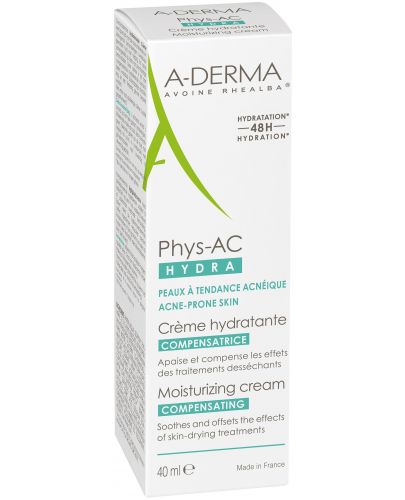 A-Derma Phys-AC Хидратиращ компенсиращ крем за лице, 40 ml (Лимитирано) - 3