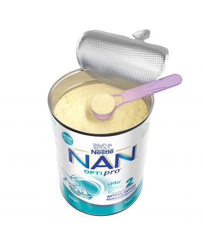 Преходно мляко на прах Nestle Nan - OptiPro 2, опаковка 800 g - 6