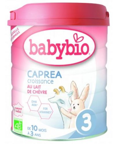 Адаптирано козе мляко Babybio - Caprea 3, 800 g - 1