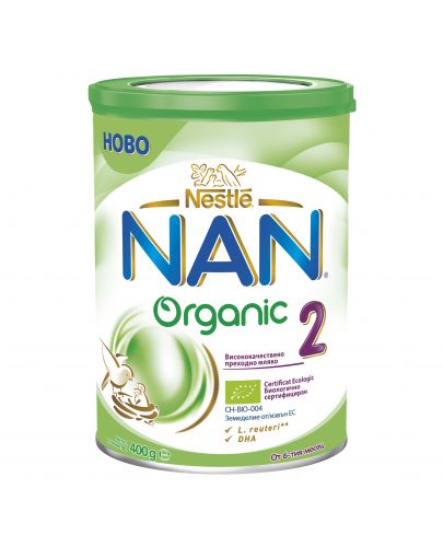 Преходно мляко на прах Nestle Nan - Organic 2, опаковка 400 g - 1