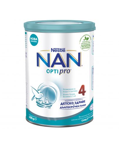 Млечна напитка на прах Nestle Nan - Optipro 4, опаковка 400 g - 1