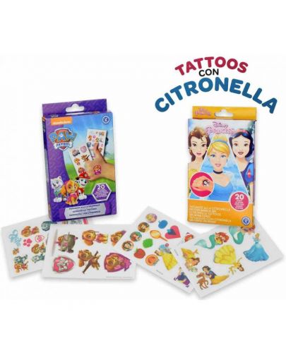 Air-Val Citronella Дисплей татуировки - за момиче Изберете модел Princess - 1
