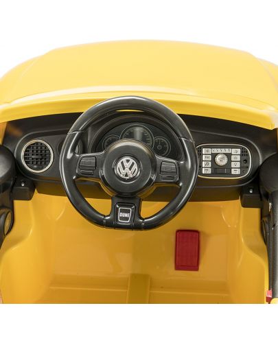 Акумулаторна кола KikkaBoo - Licensed Volkswagen Beetle, жълта - 8