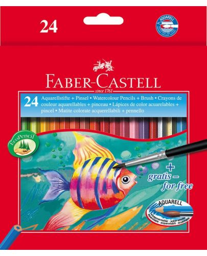 Акварелни моливи Faber-Castell Grip - 24 цвята - 1