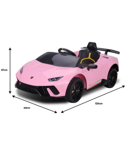 Акумулаторна кола Chipolino - Lamborghini Huracan, розова, с EVA гуми - 4