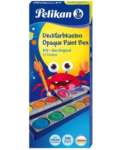 Акварелни бои Pelikan К12 - 12 цвята - 1